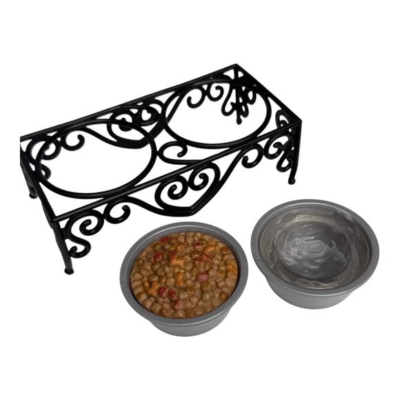 Dog Toys Bone Bow Collar Food Water Bowls Stand Battat OG For American Girl Pets - Picture 7 of 10